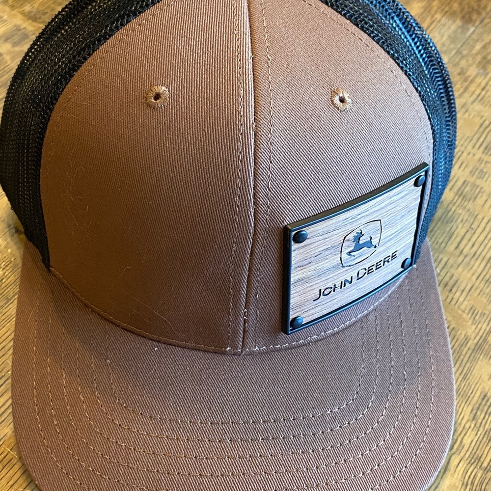 NEW John Deere hat wooden plaque baseball hat A10